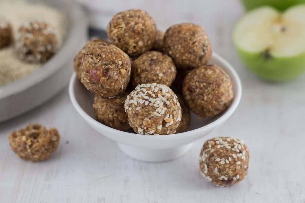 Apple Peanut Butter Date balls landscape 1 low res