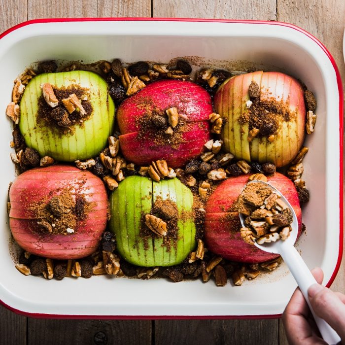 Hasselback Baked Apples