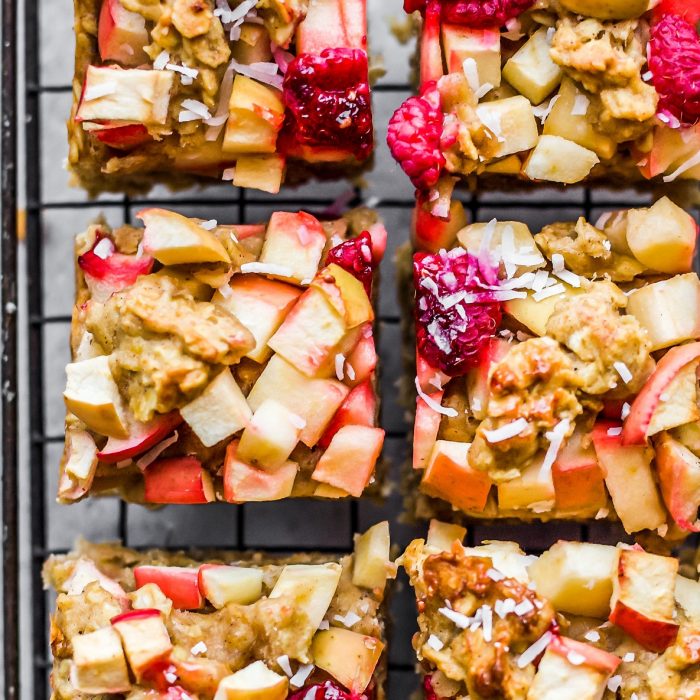 Apple & Raspberry Crumble Bar