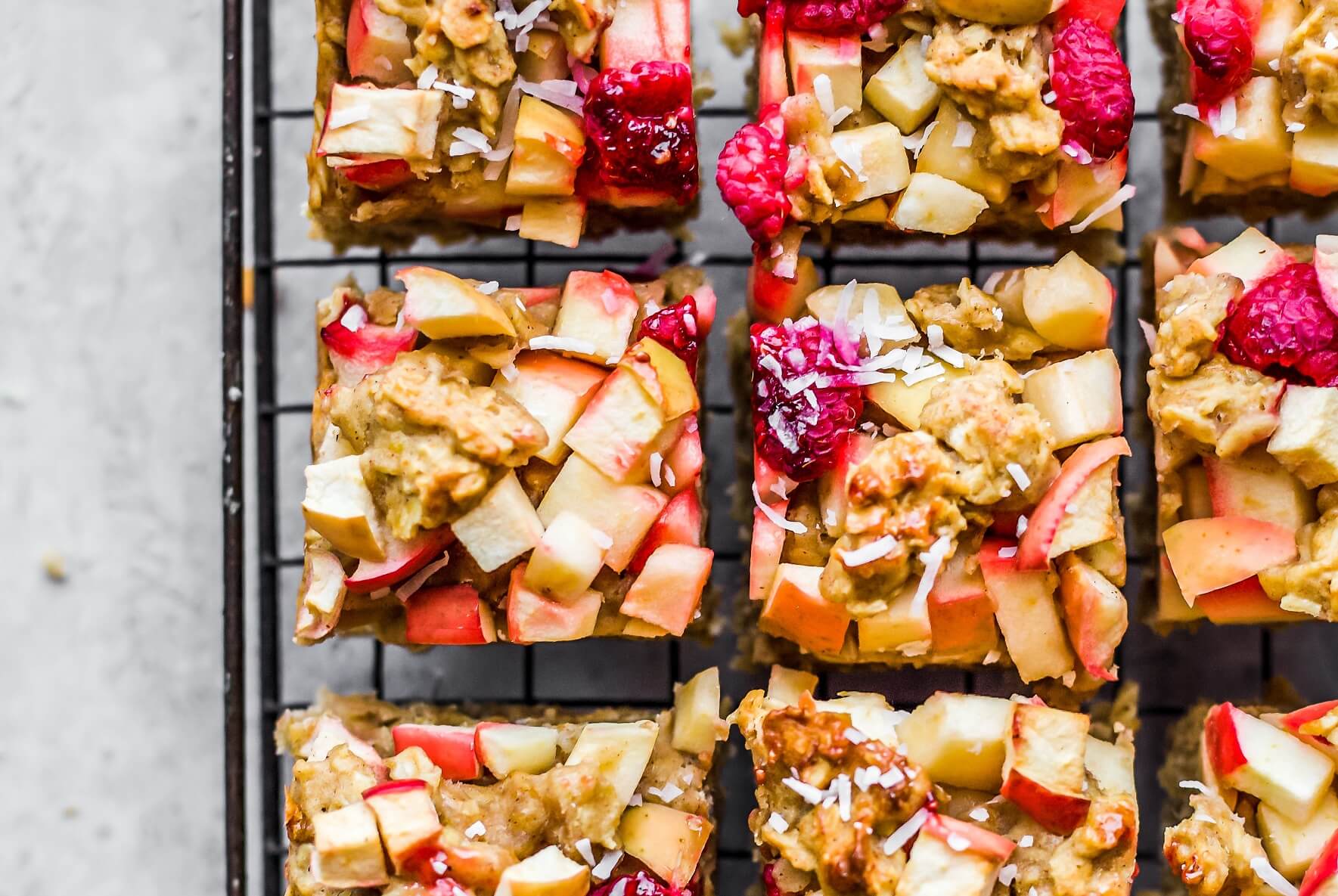 Apple & Raspberry Crumble Bar