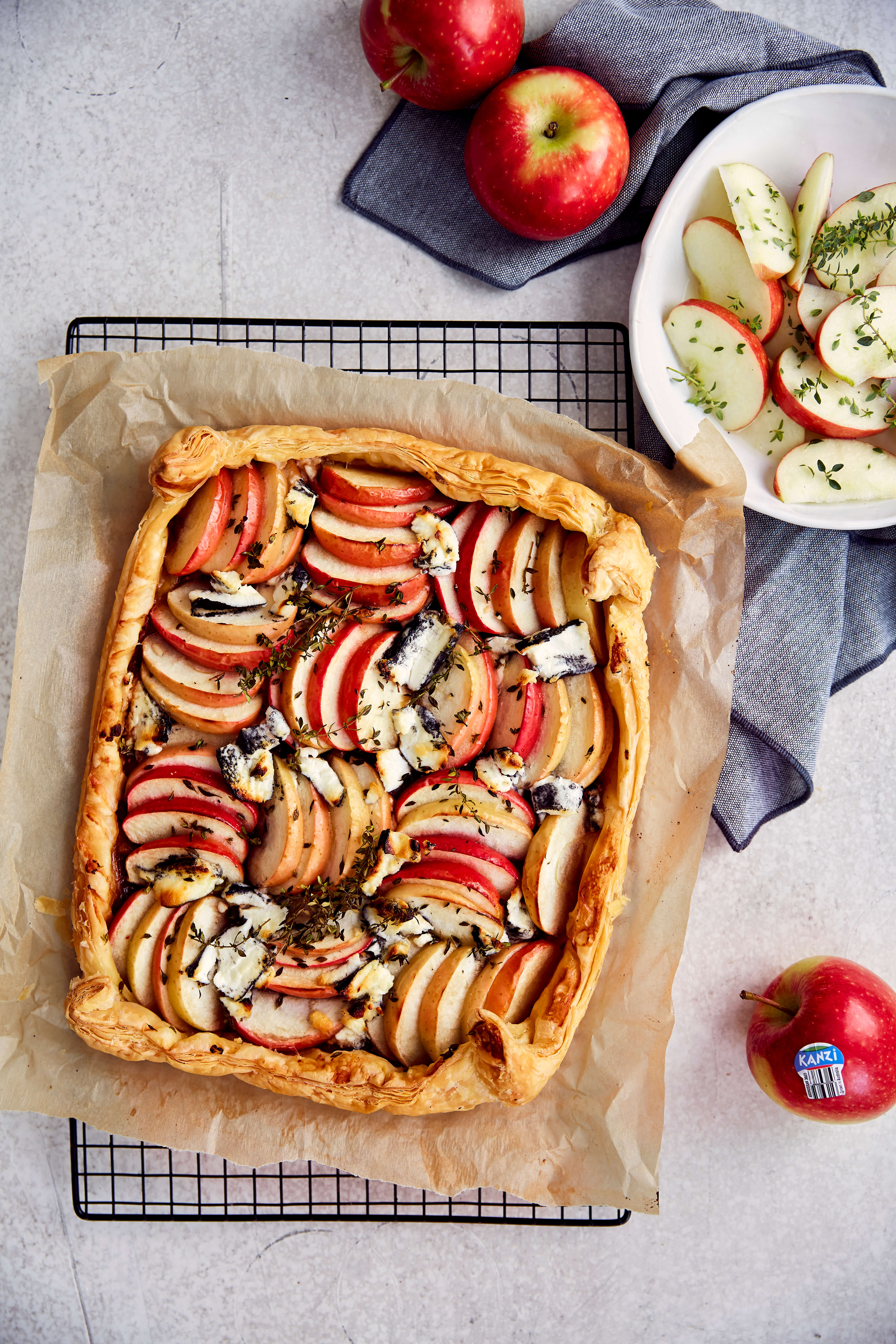 Kanzi® Apple, Caramelised Onion & Goats Cheese Galette